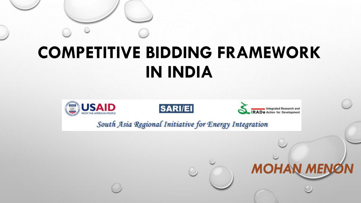Competitive Bidding Framework in India