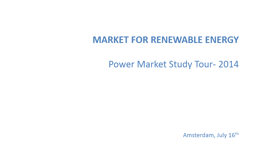 Market for Renewable Energy