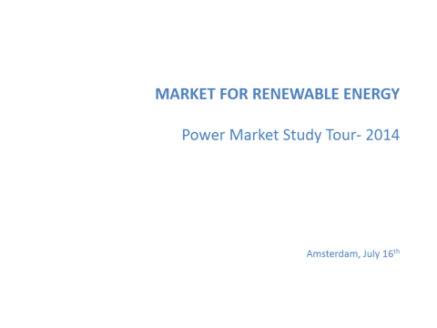 Market for Renewable Energy