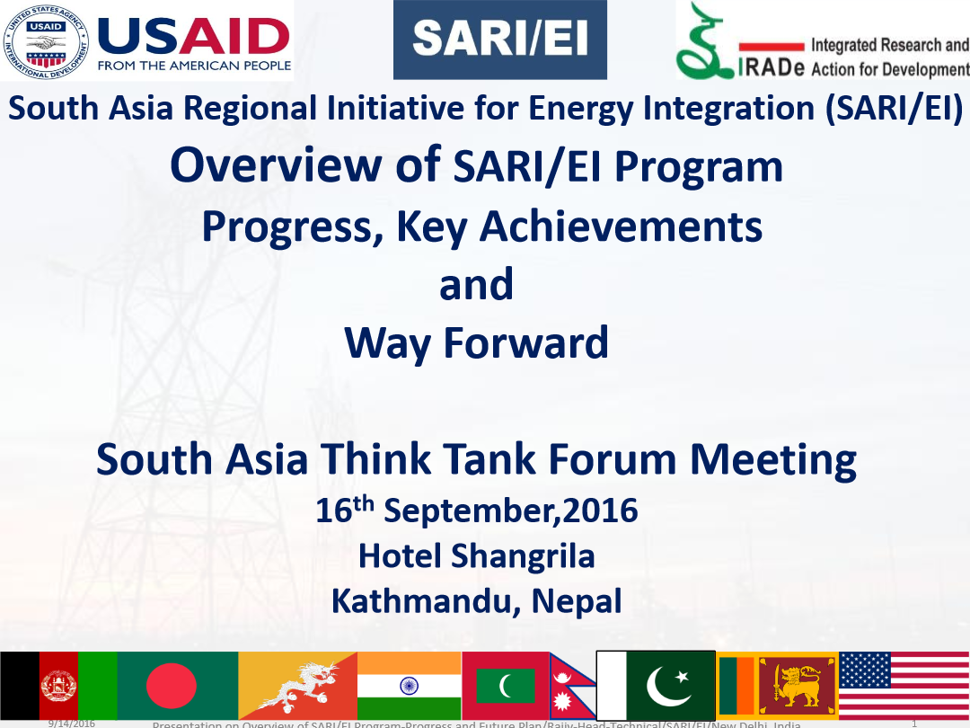 Overview Of Sari Ei Program Progress Key Achievements And Way Forward