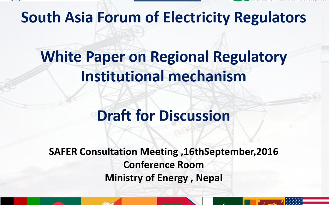 White Paper on Regional Regulatory Institutional mechanism-Draft for Discussion-On SAFER-Consultation Meeting