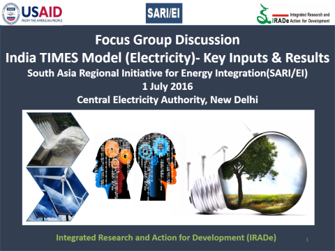 India TIMES Model (Electricity)-Key Inputs & Results