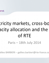 Electricity markets, cross-border capacity allocation and the roleof RTE