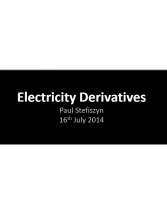 Electricity Derivatives