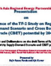 11th TF-2,Session-4, Terms of Reference of the TF-2 study on regional electricity supply and demand scenario and cross border electricity trade (CBET) potential by 2043 by Rajiv Ratna Panda