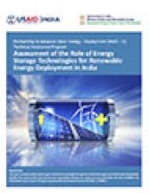 The Assessment of Role of Energy Storage Technologies for RE Deployment in India