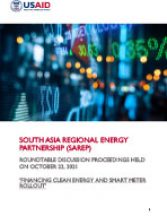 Proceedings of roundtable discussion on Financing Clean Energy and Smart Meter Rollout